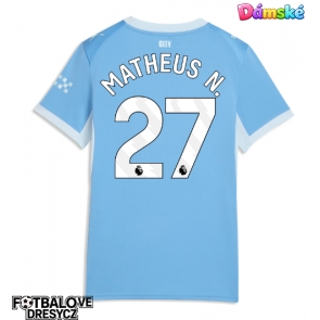 Manchester City Matheus Nunes #27 Dámské Domácí Dres 2026-27 Krátký Rukáv Manchester City Matheus Nunes #27 Dámské Domácí Dres 2026-27 Krátký Rukáv